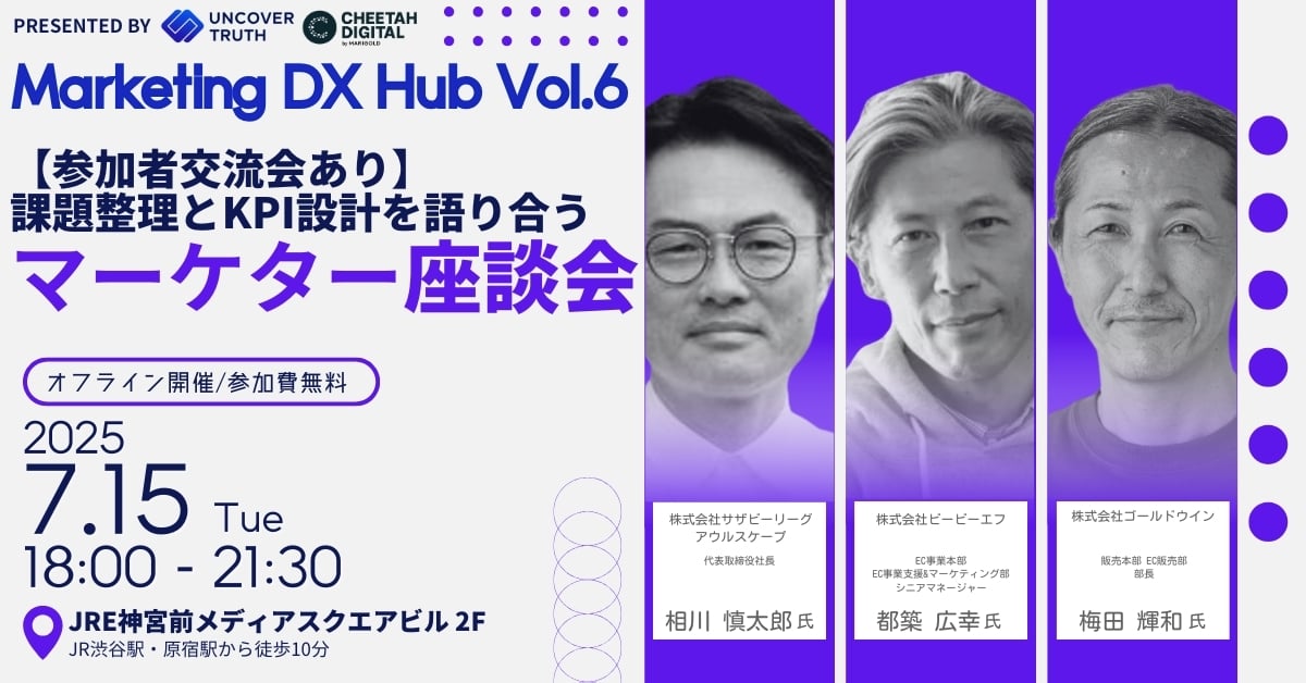 MarketingDX Hub Vol.6 マーケター座談会 MarketingDX Hub Vol.6 マーケター座談会